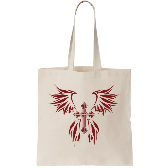 Wings And Cross Alt Egirl Eboy Goth Emo Tote Bag