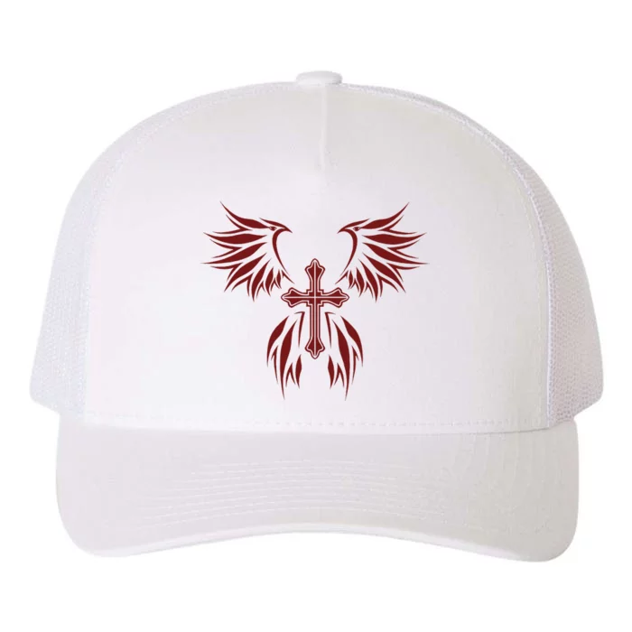 Wings And Cross Alt Egirl Eboy Goth Emo Yupoong Adult 5-Panel Trucker Hat