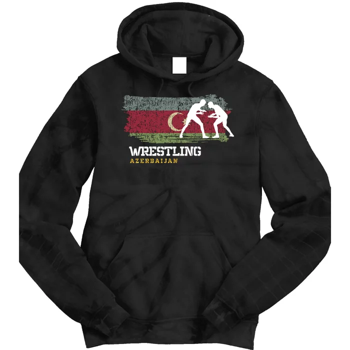 Wrestling Azerbaijan Combat Sports Player Wrestling Tie Dye Hoodie