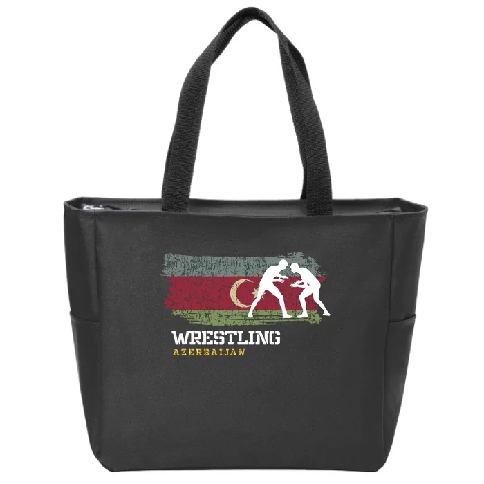 Wrestling Azerbaijan Combat Sports Player Wrestling Zip Tote Bag