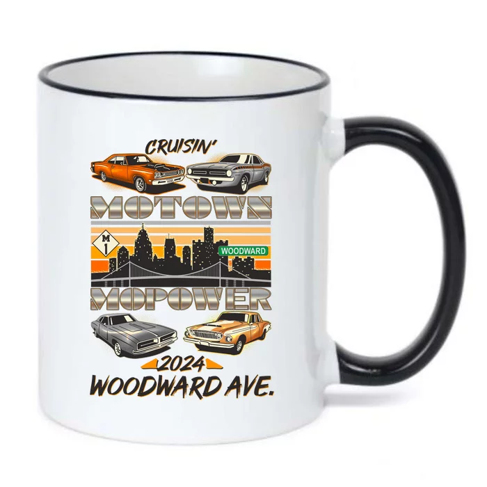 Woodward Ave Cruise Motown Mopower 2024 Black Color Changing Mug