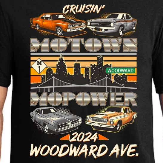 Woodward Ave Cruise Motown Mopower 2024 Pajama Set