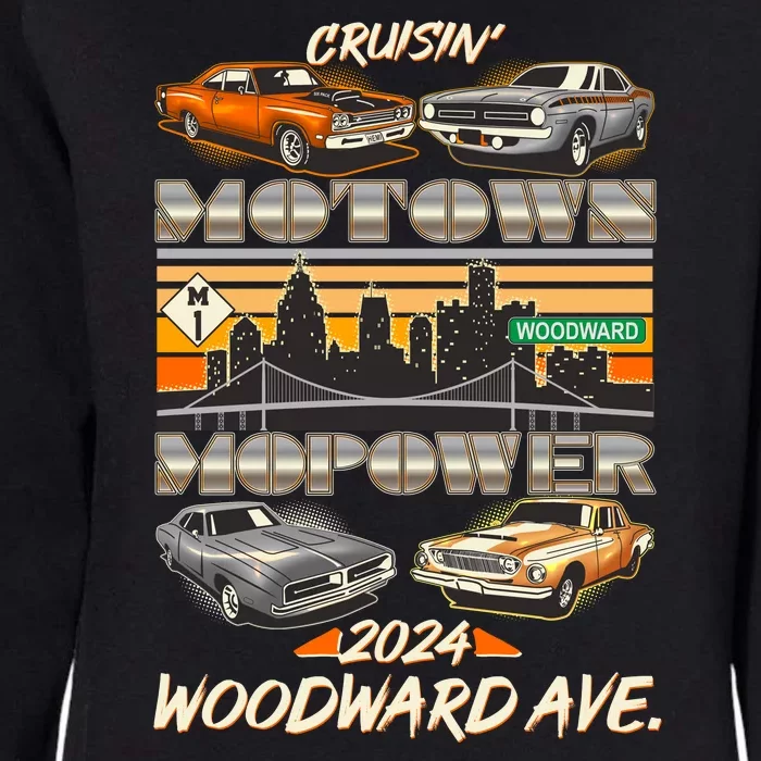 Woodward Ave Cruise Motown Mopower 2024 Womens California Wash Sweatshirt