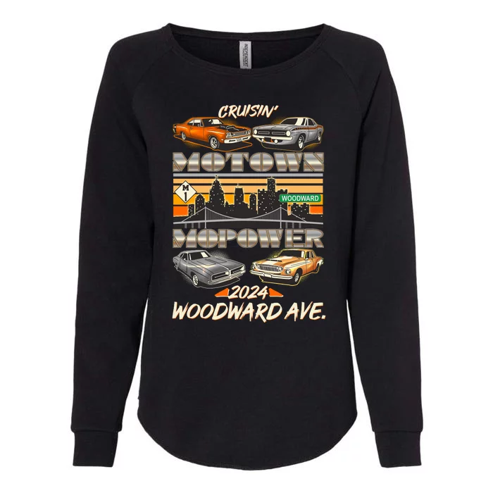 Woodward Ave Cruise Motown Mopower 2024 Womens California Wash Sweatshirt