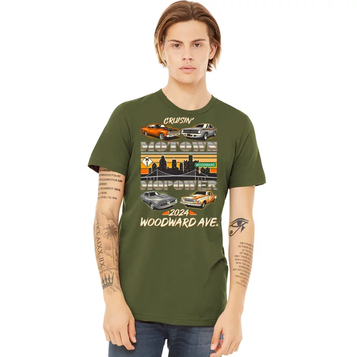 Woodward Ave Cruise Motown Mopower 2024 Premium T-Shirt