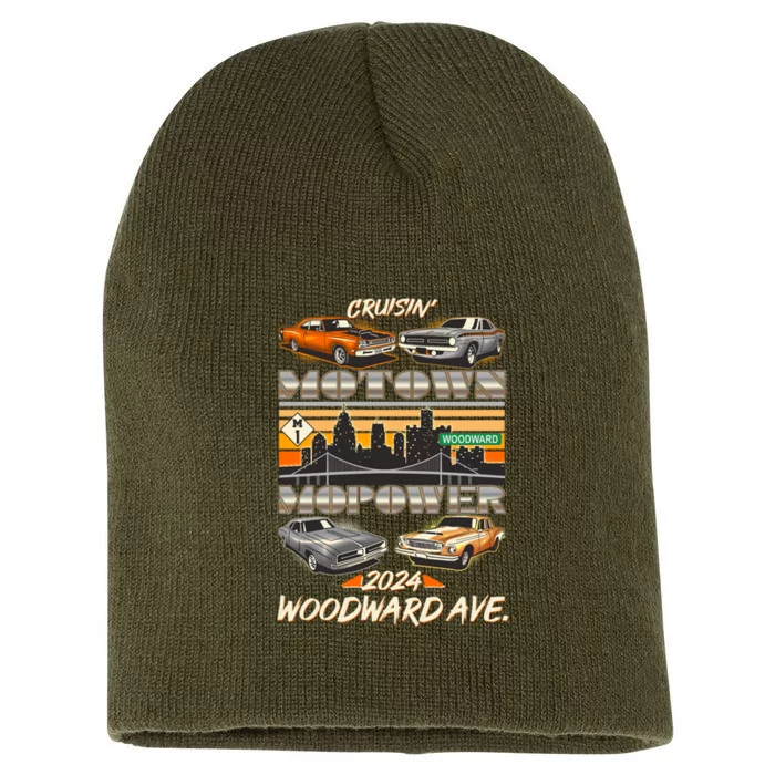 Woodward Ave Cruise Motown Mopower 2024 Short Acrylic Beanie