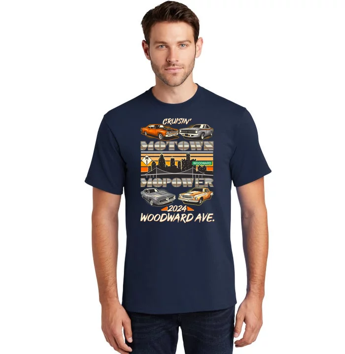 Woodward Ave Cruise Motown Mopower 2024 Tall T-Shirt