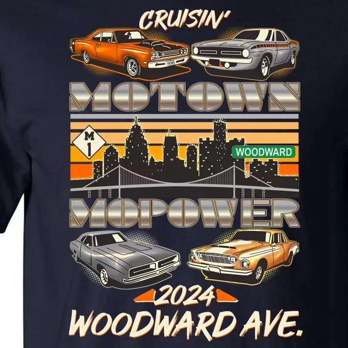 Woodward Ave Cruise Motown Mopower 2024 Tall T-Shirt