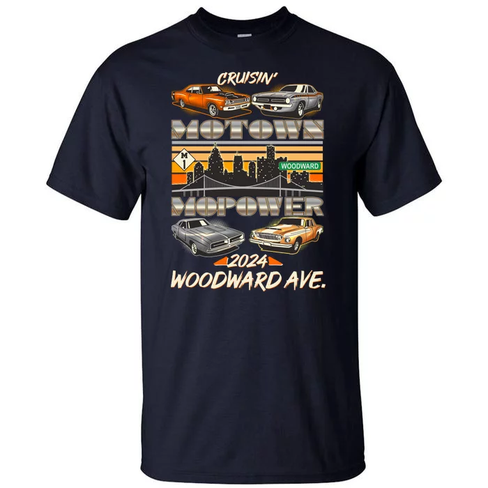 Woodward Ave Cruise Motown Mopower 2024 Tall T-Shirt