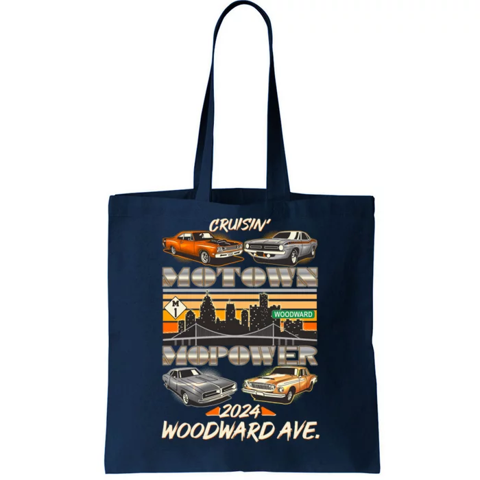 Woodward Ave Cruise Motown Mopower 2024 Tote Bag