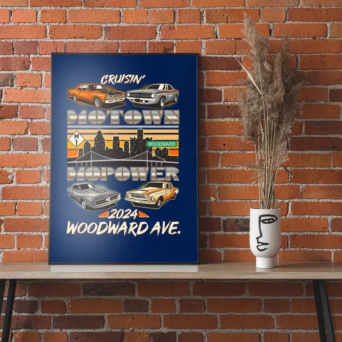 Woodward Ave Cruise Motown Mopower 2024 Poster