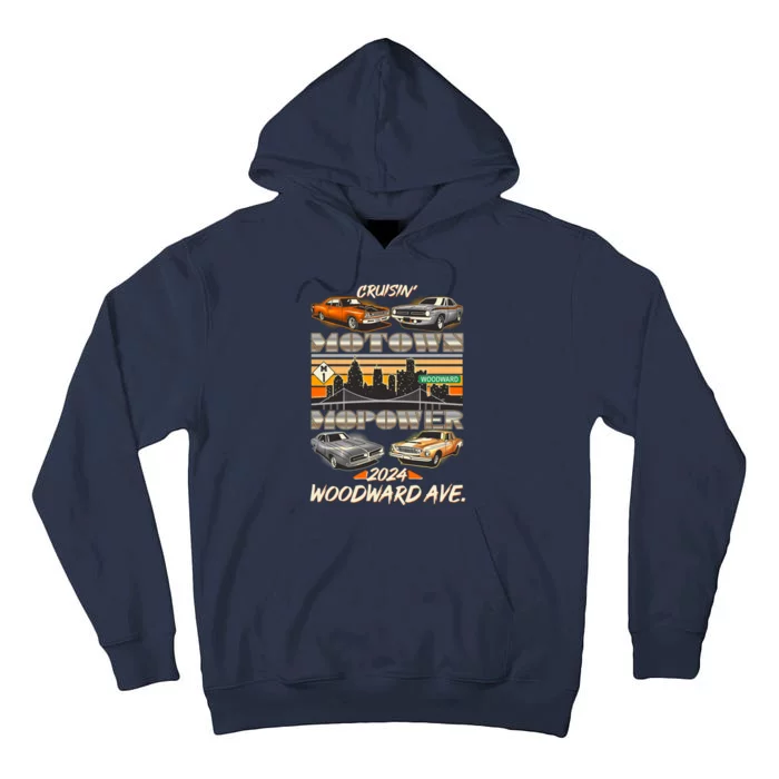 Woodward Ave Cruise Motown Mopower 2024 Tall Hoodie