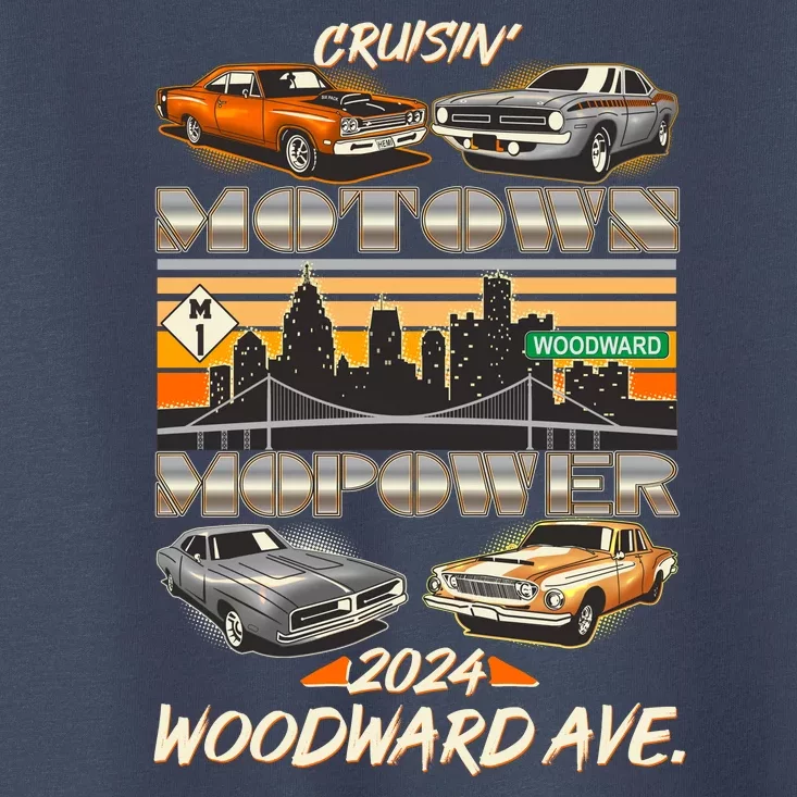 Woodward Ave Cruise Motown Mopower 2024 Toddler T-Shirt