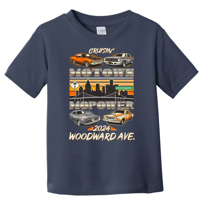 Woodward Ave Cruise Motown Mopower 2024 Toddler T-Shirt