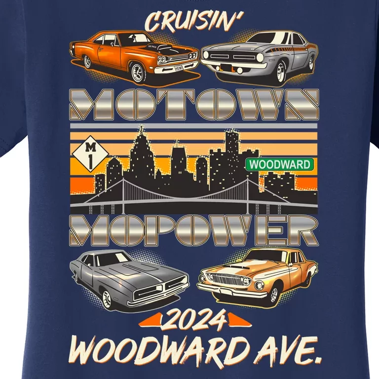 Woodward Ave Cruise Motown Mopower 2024 Women's T-Shirt