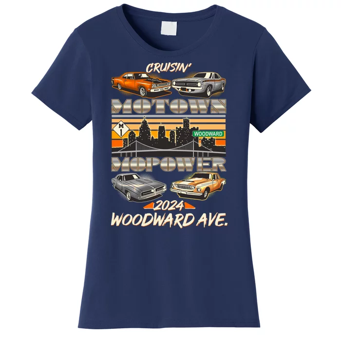 Woodward Ave Cruise Motown Mopower 2024 Women's T-Shirt