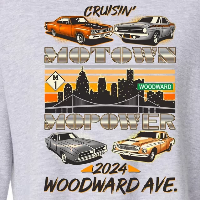 Woodward Ave Cruise Motown Mopower 2024 Cropped Pullover Crew