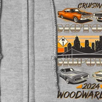 Woodward Ave Cruise Motown Mopower 2024 Full Zip Hoodie