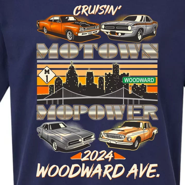 Woodward Ave Cruise Motown Mopower 2024 Sueded Cloud Jersey T-Shirt