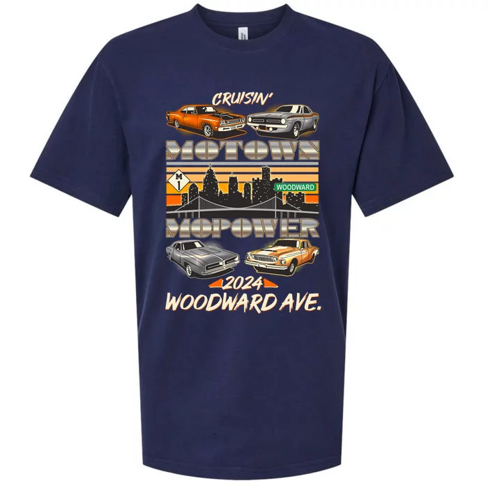 Woodward Ave Cruise Motown Mopower 2024 Sueded Cloud Jersey T-Shirt