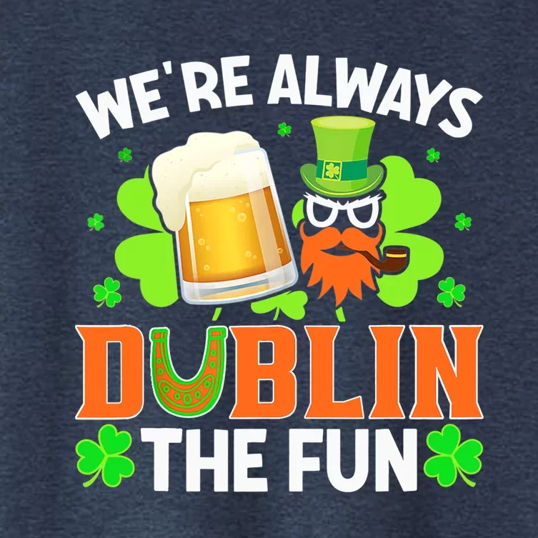 We're Always Dublin The Fun Shamrock St Patrick's Day Beer Tank Top Women's Crop Top Tee