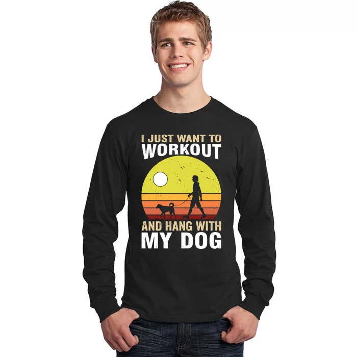 Workout And Dog Lover Tall Long Sleeve T-Shirt