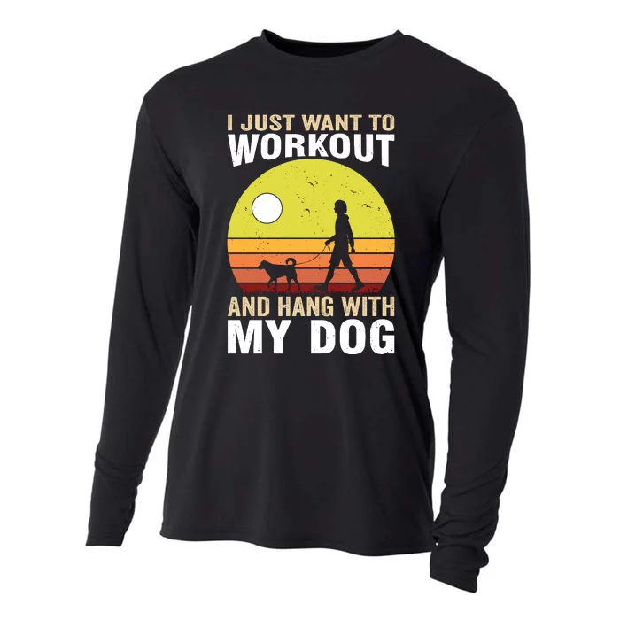 Workout And Dog Lover Cooling Performance Long Sleeve Crew