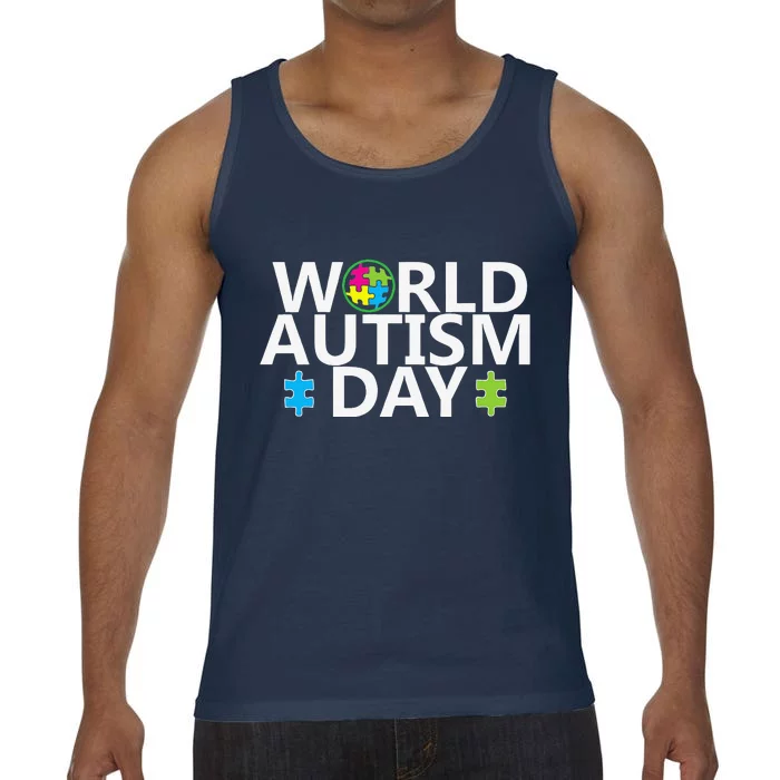 World Autism Day April 2nd Autistic Awareness Puzzle Comfort Colors® Tank Top