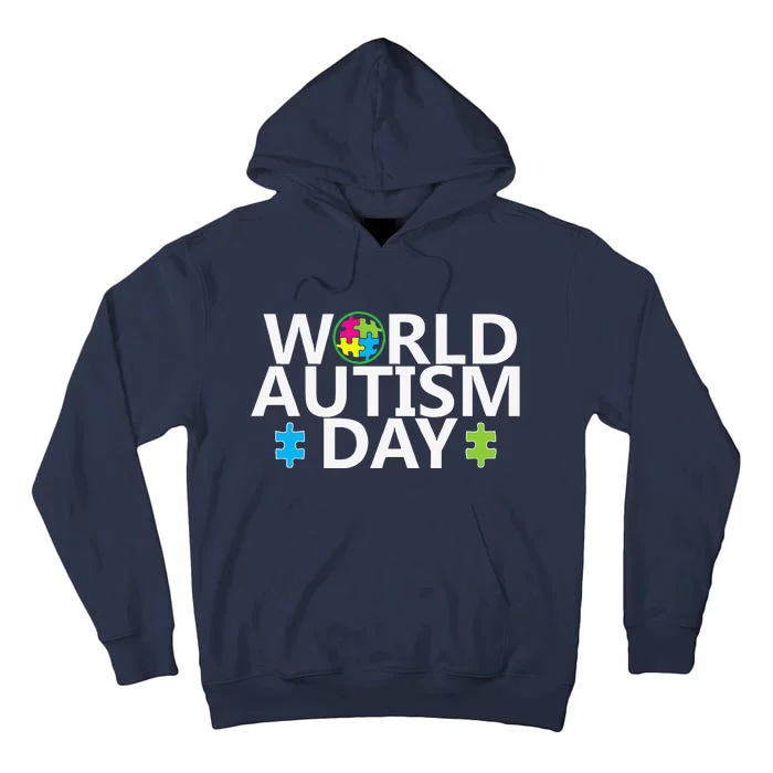 World Autism Day April 2nd Autistic Awareness Puzzle Tall Hoodie