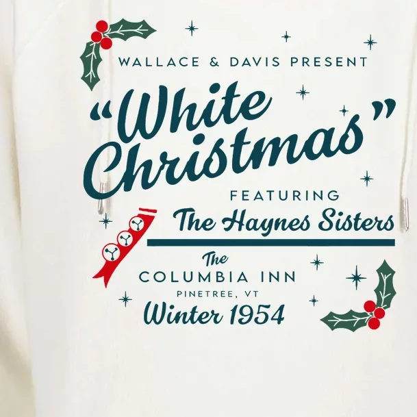 Wallace And Davis Present White Christmas Featuring Christmas Womens Funnel Neck Pullover Hood