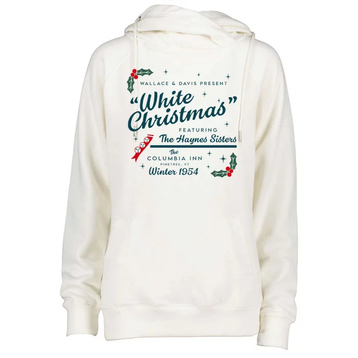 Wallace And Davis Present White Christmas Featuring Christmas Womens Funnel Neck Pullover Hood