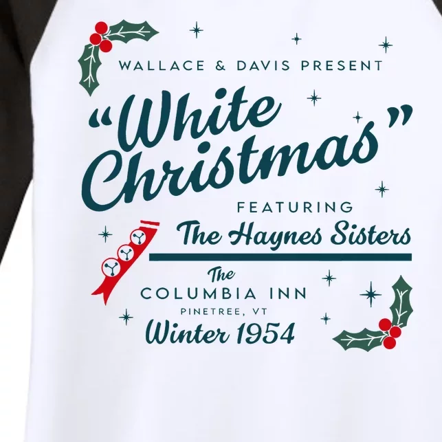 Wallace And Davis Present White Christmas Featuring Christmas Women's Tri-Blend 3/4-Sleeve Raglan Shirt