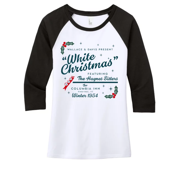 Wallace And Davis Present White Christmas Featuring Christmas Women's Tri-Blend 3/4-Sleeve Raglan Shirt