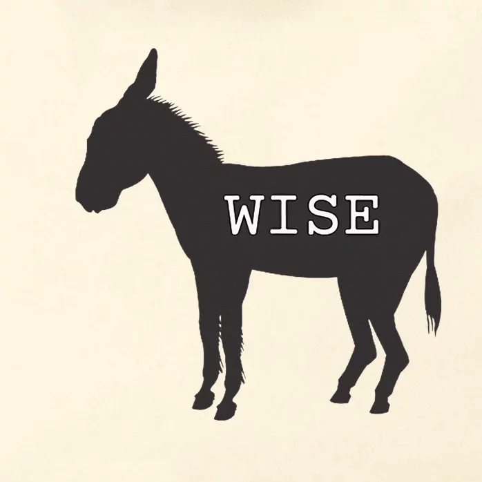 Wise Ass Donkey Funny Zip Tote Bag