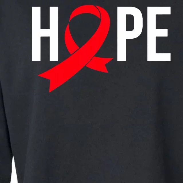 World Aids Day Costume Aids Hope Hivaids Awareness Cropped Pullover Crew