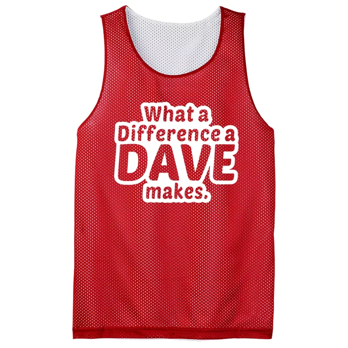 What A Difference A Dave Makes Mesh Reversible Basketball Jersey Tank