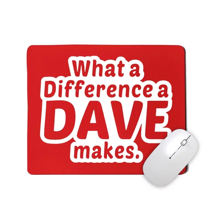 What A Difference A Dave Makes Mousepad