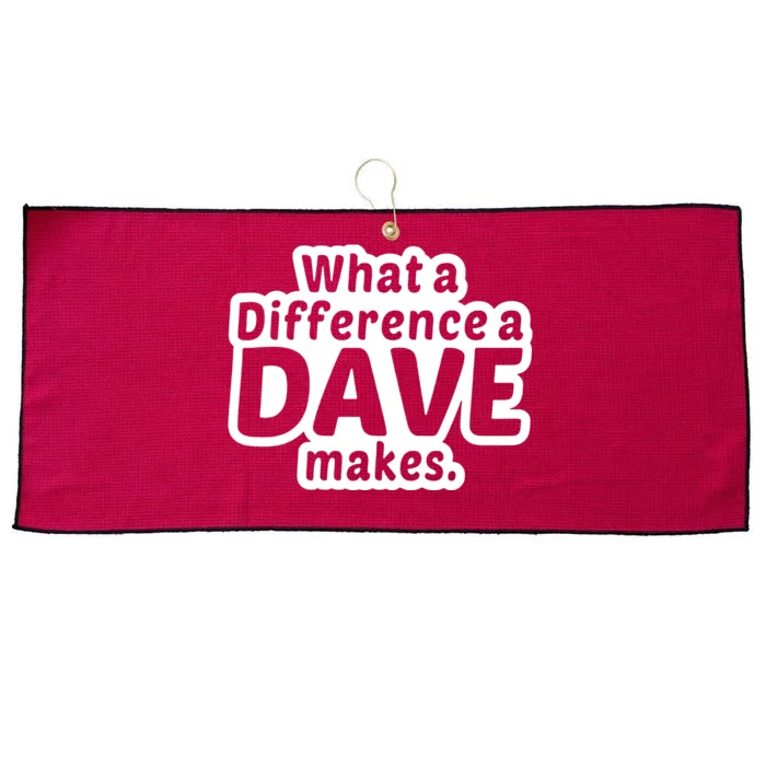 What A Difference A Dave Makes Large Microfiber Waffle Golf Towel