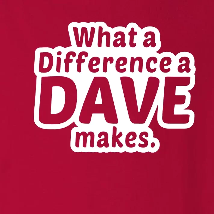 What A Difference A Dave Makes Toddler Long Sleeve Shirt