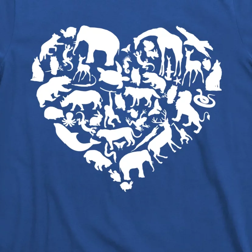 World Animals Day Love Heart Graphic Icon Planet Earth Day Funny Gift T-Shirt