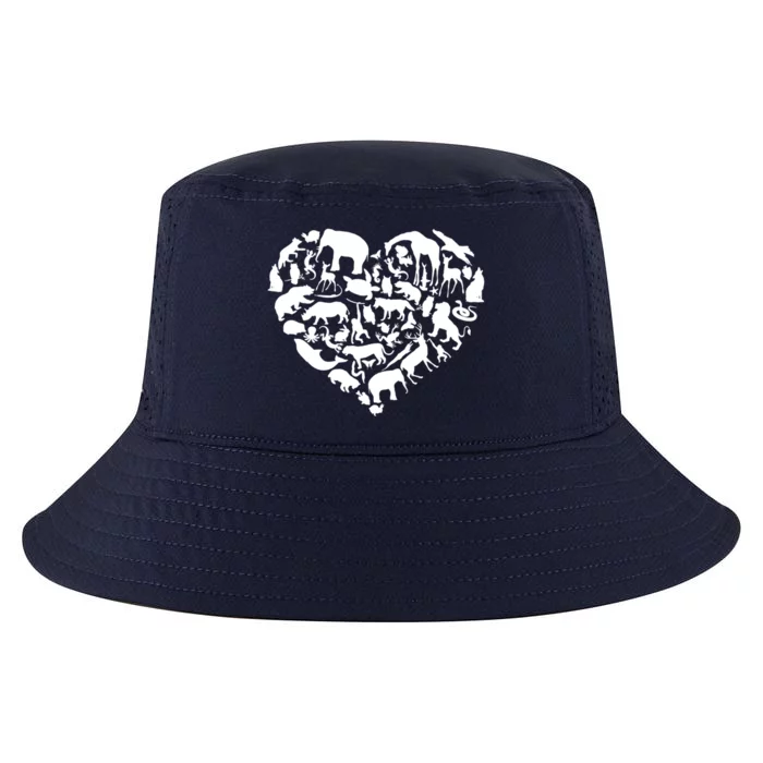 World Animals Day Love Heart Graphic Icon Planet Earth Day Funny Gift Cool Comfort Performance Bucket Hat