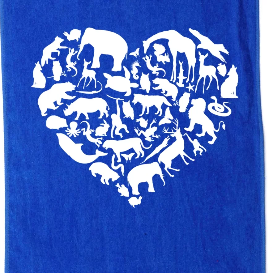 World Animals Day Love Heart Graphic Icon Planet Earth Day Funny Gift Platinum Collection Golf Towel