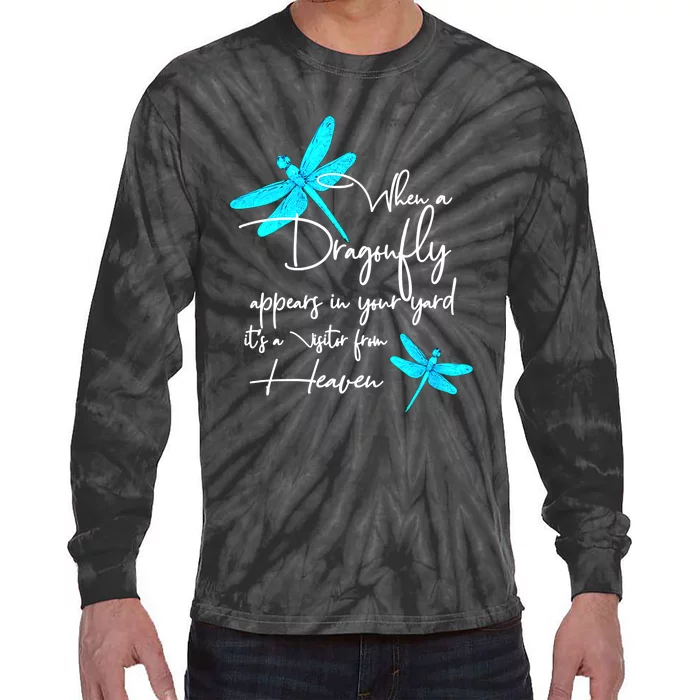 When A Dragonfly Appears Visitor From Heaven Tie-Dye Long Sleeve Shirt