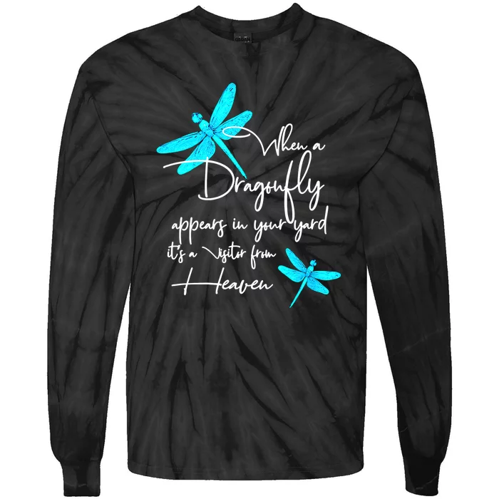 When A Dragonfly Appears Visitor From Heaven Tie-Dye Long Sleeve Shirt