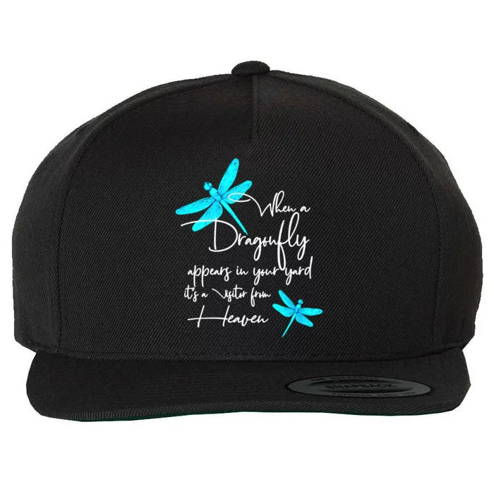 When A Dragonfly Appears Visitor From Heaven Wool Snapback Cap