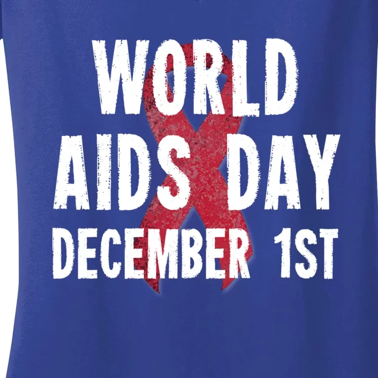 World Aids Day December 1st 2019 Gift Women's V-Neck T-Shirt