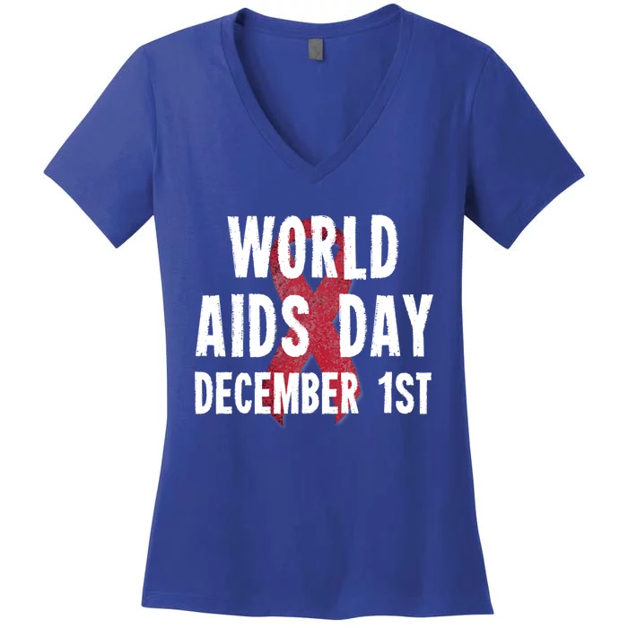 World Aids Day December 1st 2019 Gift Women's V-Neck T-Shirt