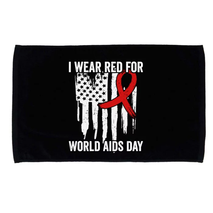 World Aids Day Hope Hiv Red Ribbon Aids Awareness Matching Cool Gift Microfiber Hand Towel