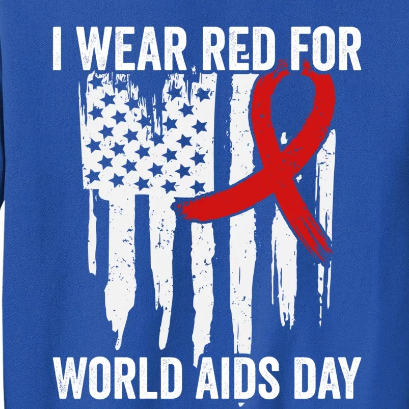 World Aids Day Hope Hiv Red Ribbon Aids Awareness Matching Cool Gift Sweatshirt