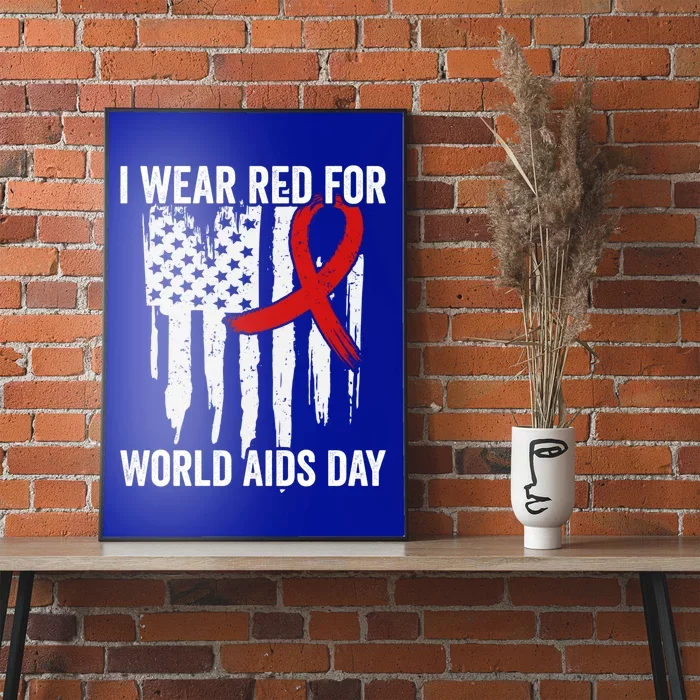 World Aids Day Hope Hiv Red Ribbon Aids Awareness Matching Cool Gift Poster